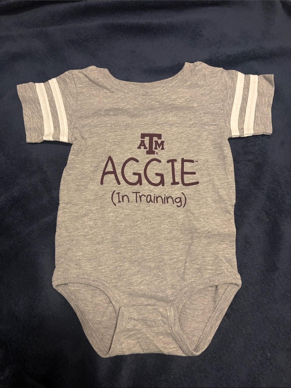 Rabbit Skins Gray 'Aggie (In Training)' Baby One-Piece